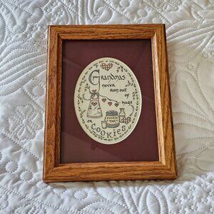 Grandmas Never Run Out Of Hugs Or Cookies Framed Wall Art Creative Calligraphy